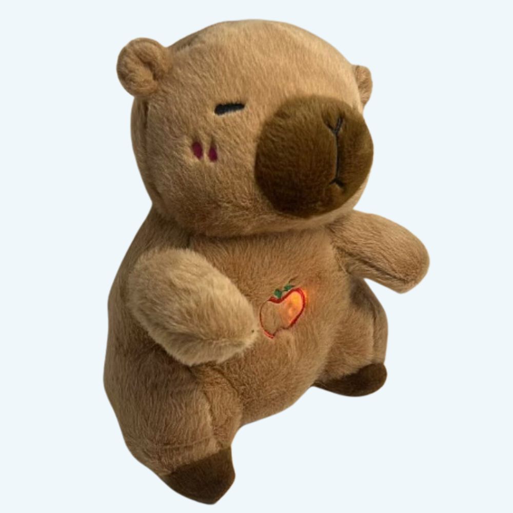 Peluche capybara qui respire berceuses bruits blancs La compagnie de la peluche